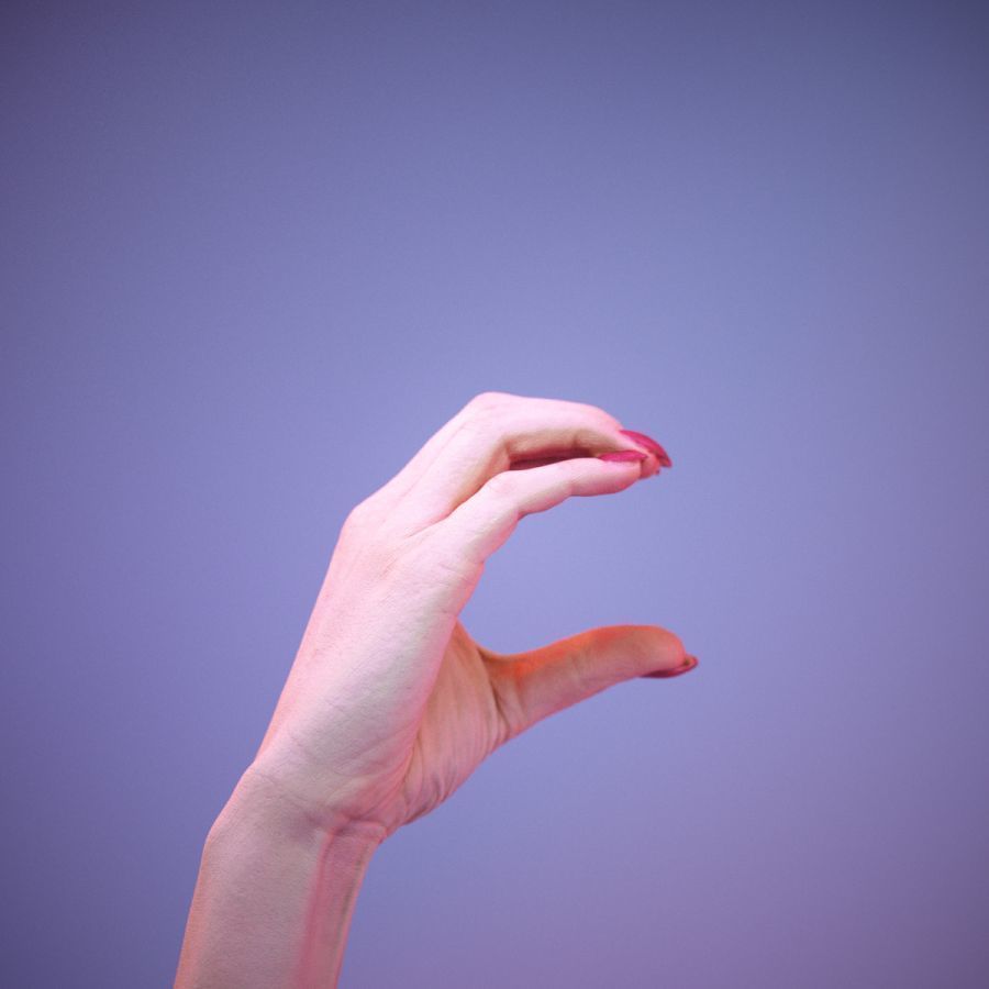 Sign Alphabet C 3D model_6