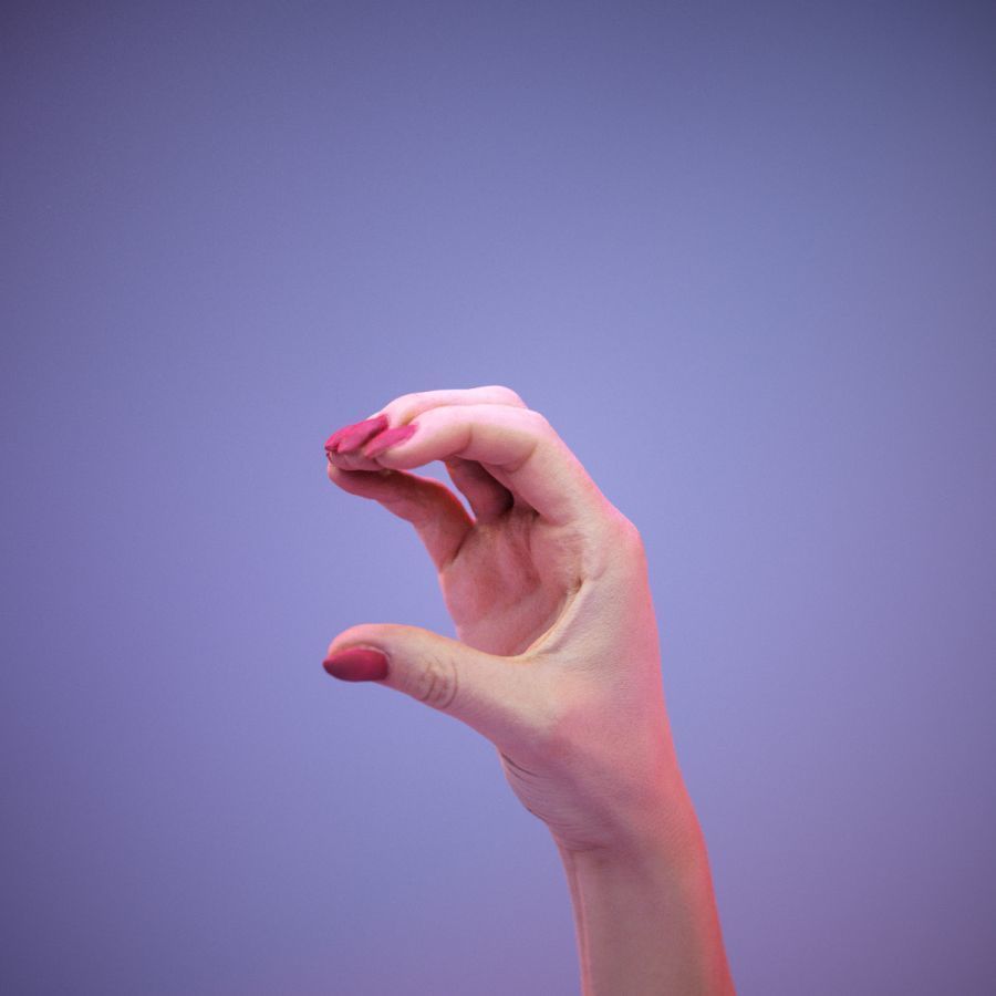 Sign Alphabet C 3D model_1