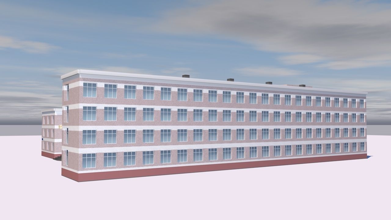 IT Centre Low-poly 3D model_2