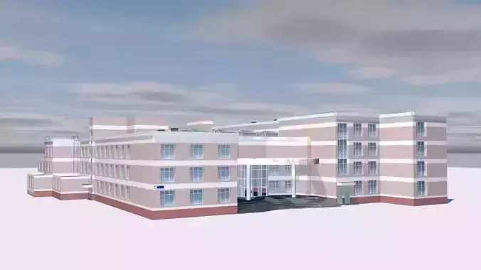 IT Centre Low-poly 3D model