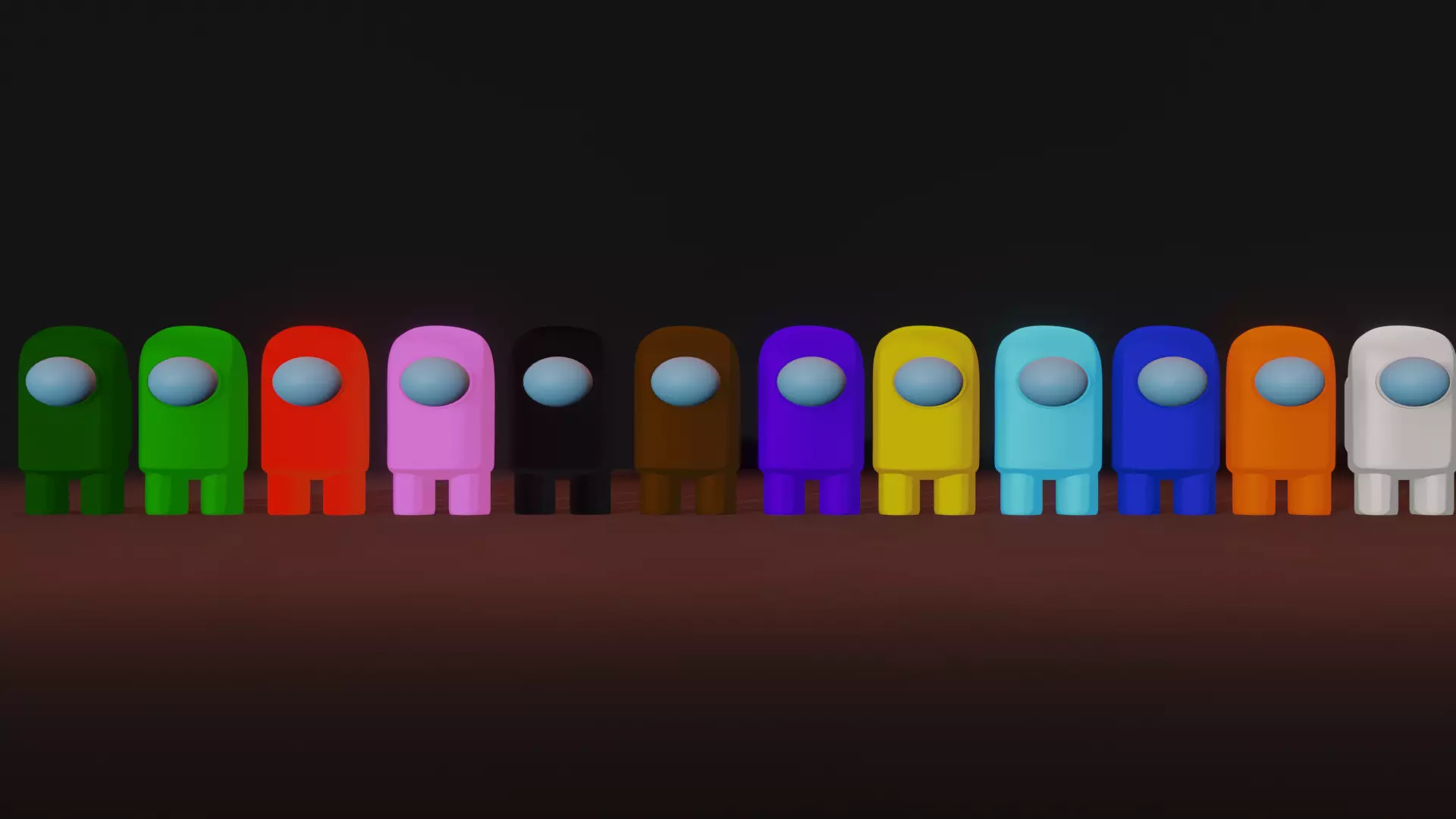 Among us characters RIG Free low-poly 3D model