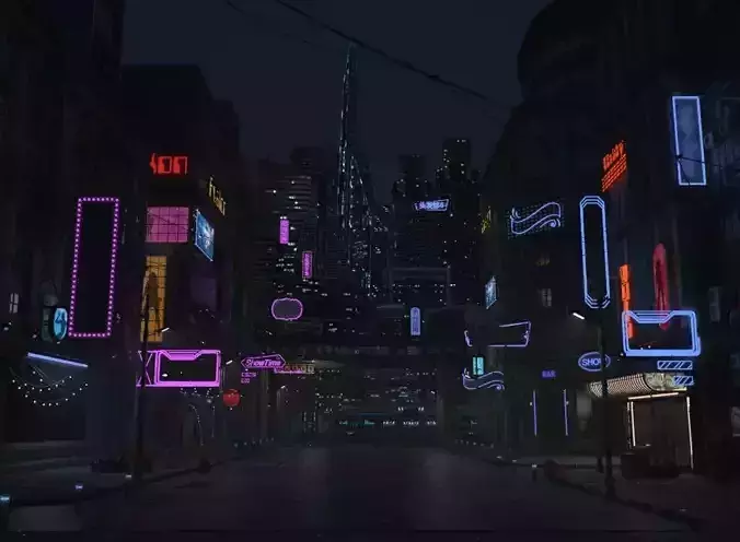 cyber city street