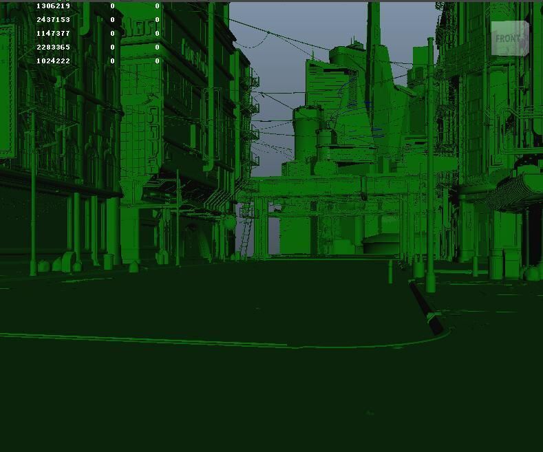 cyber city street 3D model_6