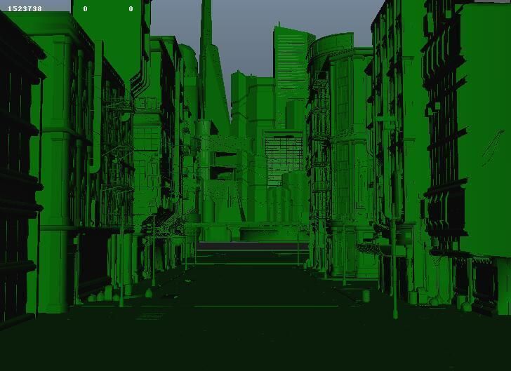 cyber city street 3D model_1