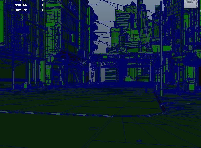 cyber city street 3D model_5
