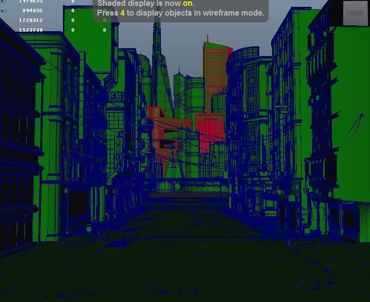 cyber city street 3D model_2