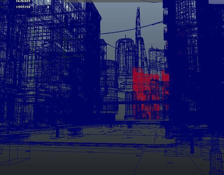 cyber city street 3D model_7