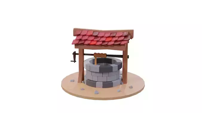 Low Poly - Well toy water