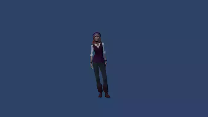 Elaine Marley Monkey Island game ready 3D print  Low-poly 3D model