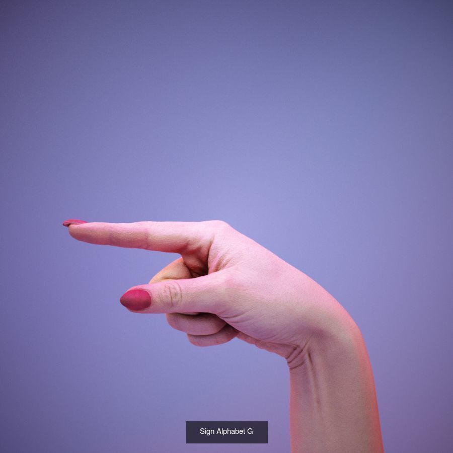 American Sign Language Alphabet and Numbers 3D Model Collection_34
