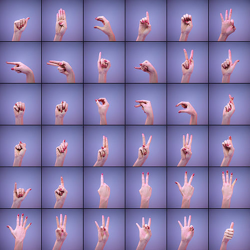 American Sign Language Alphabet and Numbers 3D Model Collection