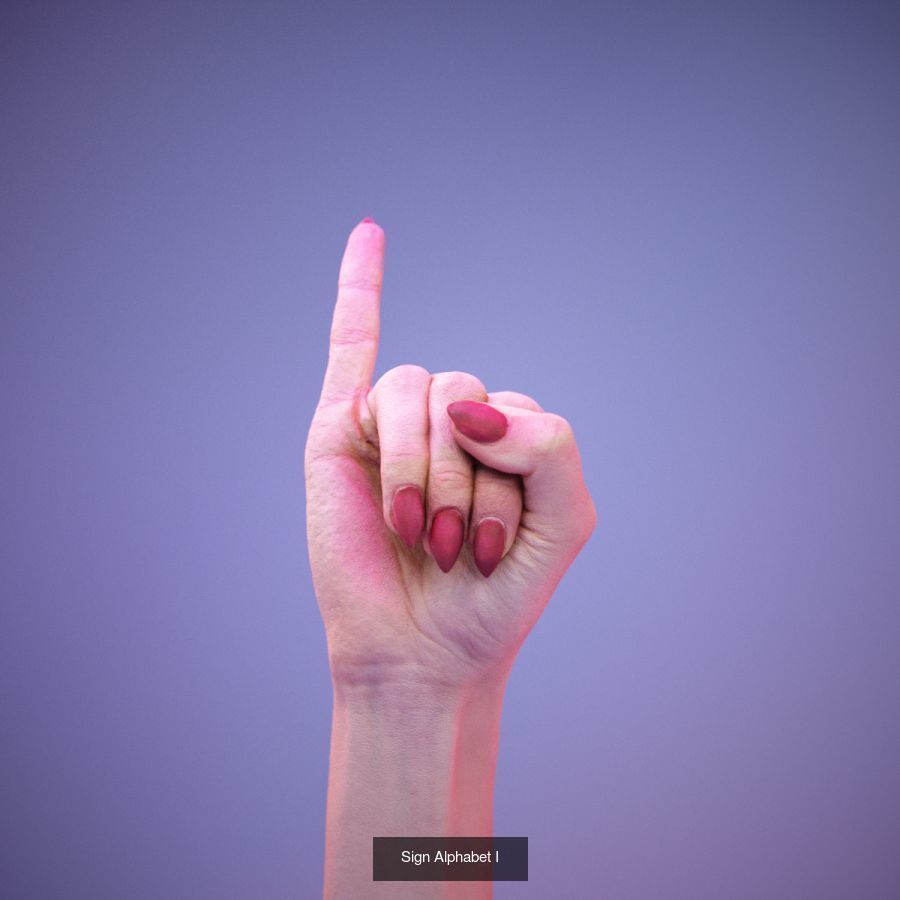 American Sign Language Alphabet and Numbers 3D Model Collection_32