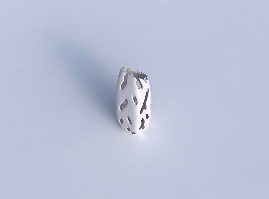 Vase bent hexagon with smooth cuts 3D print model_1