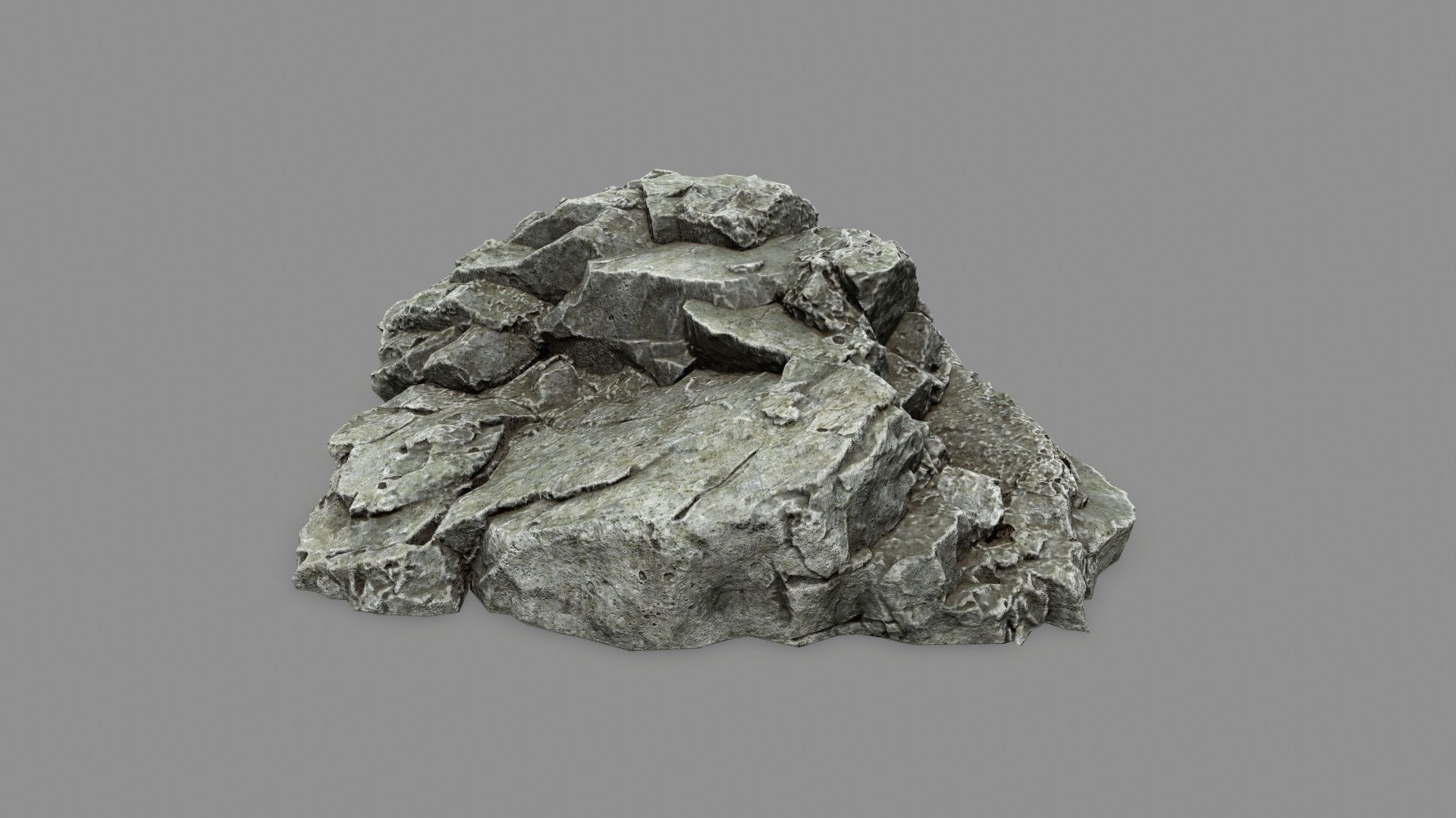 Rock set 1 Low-poly 3D model_1