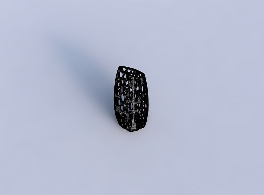 Vase bent hexagon with smooth organic lattice 3D print model_6