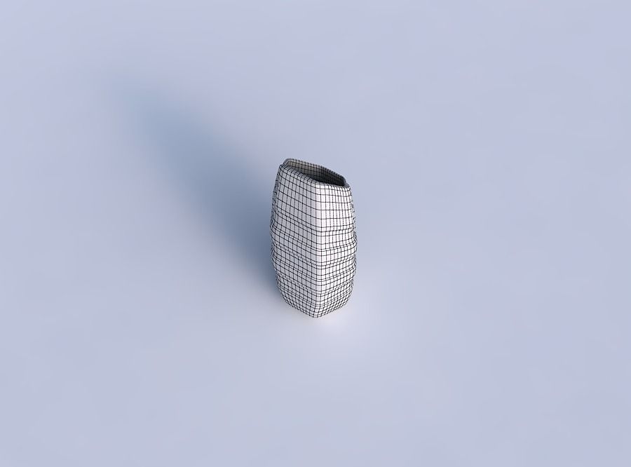 Vase bent hexagon with smooth ribbons 3D print model_6