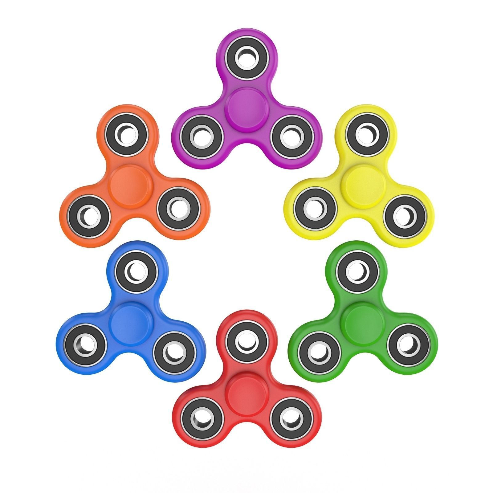 Fidget Spinner 6 Colors 3D model_1