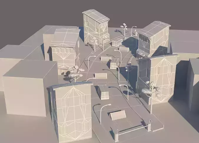 Cartoon Low Poly  City 