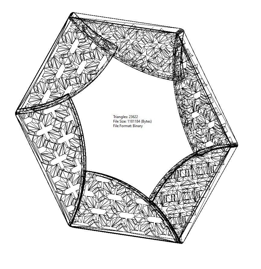 Hexagonal pattern moucharabieh pendant  3D print model_12