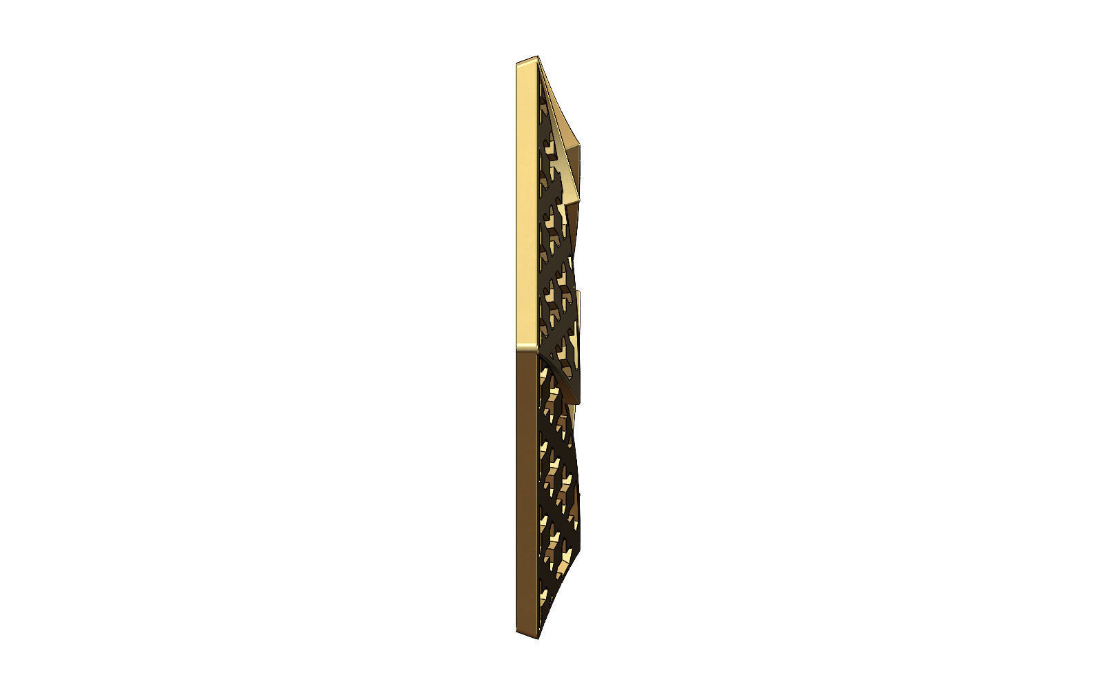 Hexagonal pattern moucharabieh pendant  3D print model_4