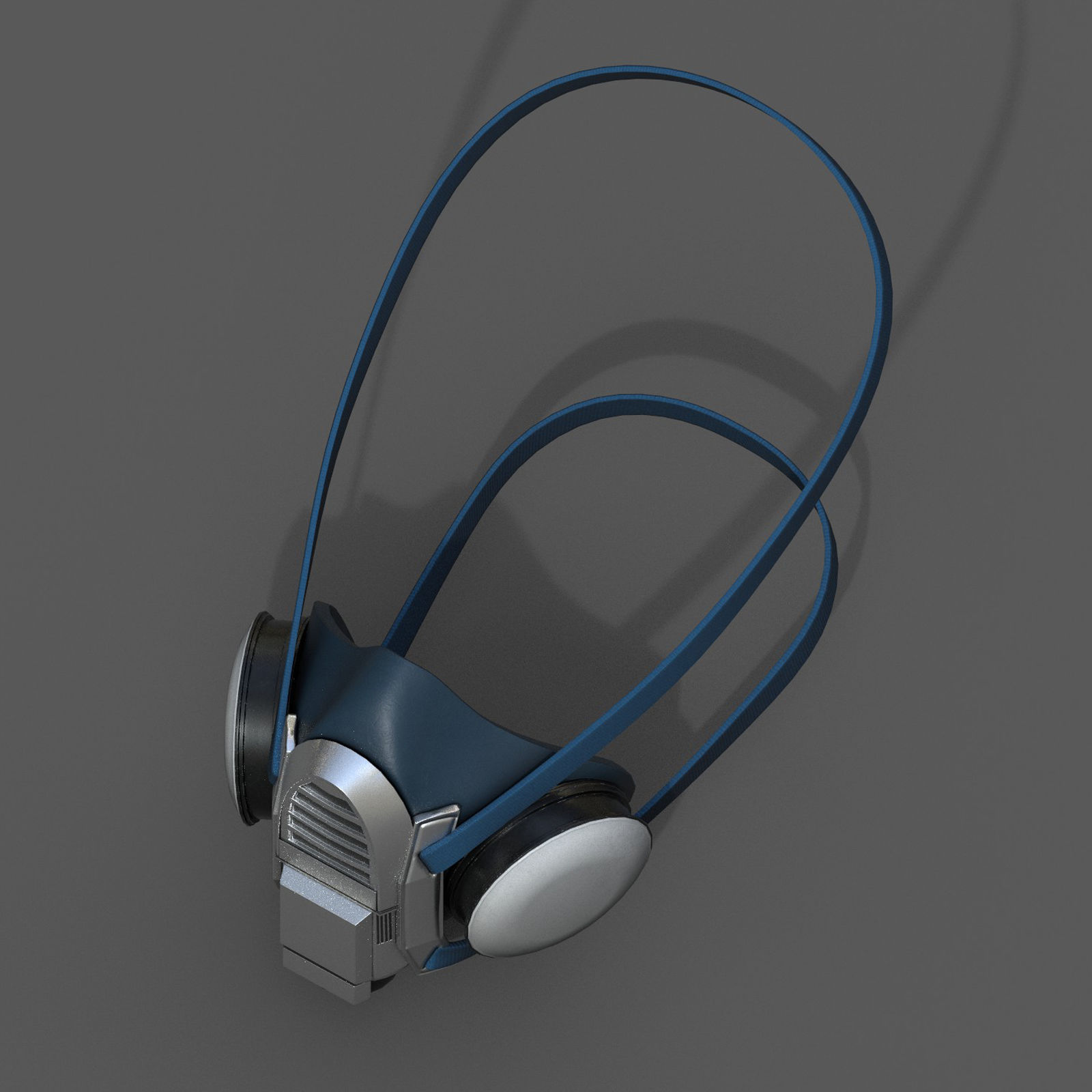 Gas mask respirator military combat  Low-poly 3D model_8