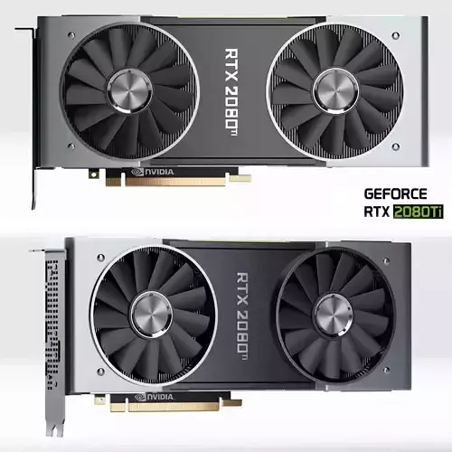Nvidia RTX 2080 Ti 3D model