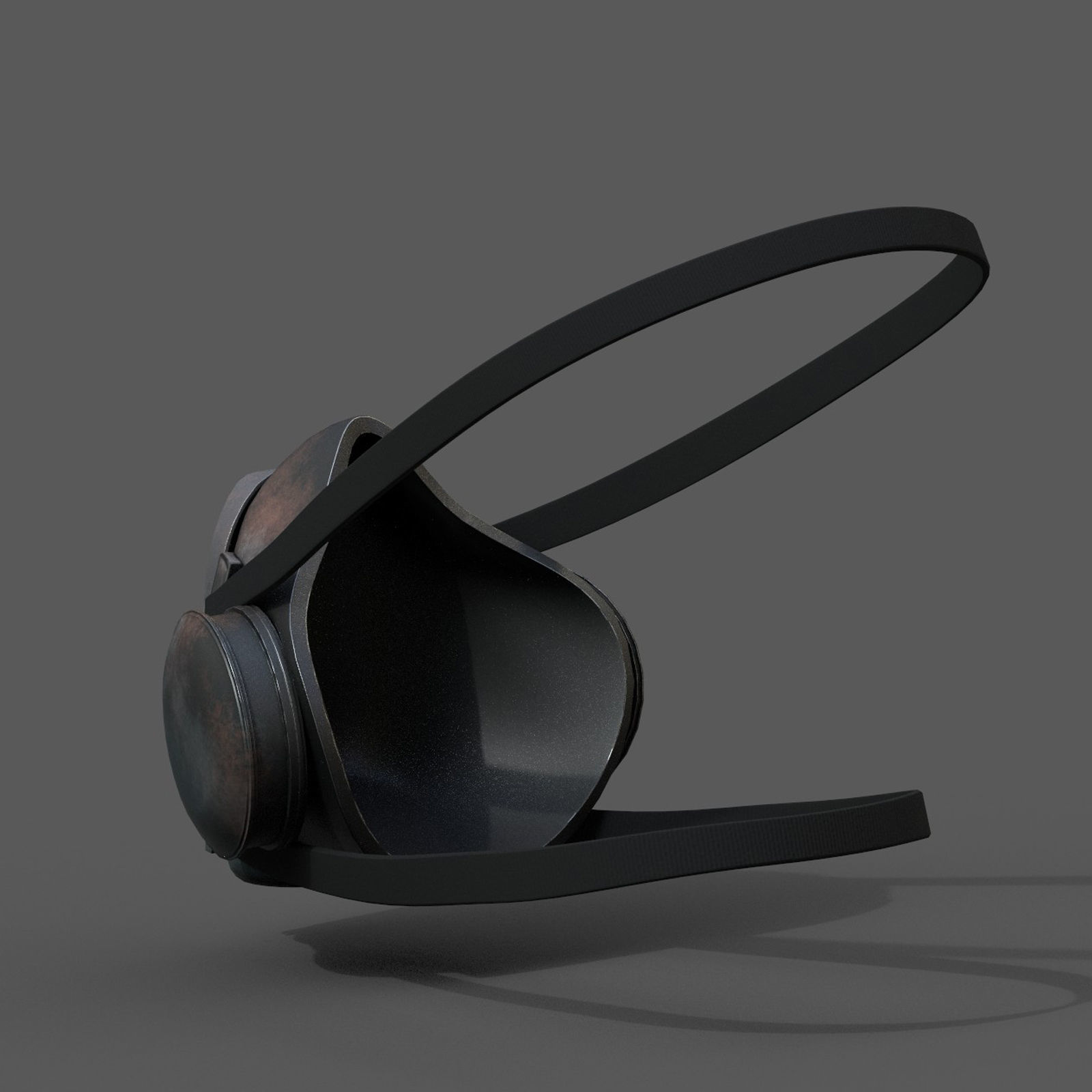 Gas mask respirator scifi futuristic 3d model  Low-poly 3D model_12