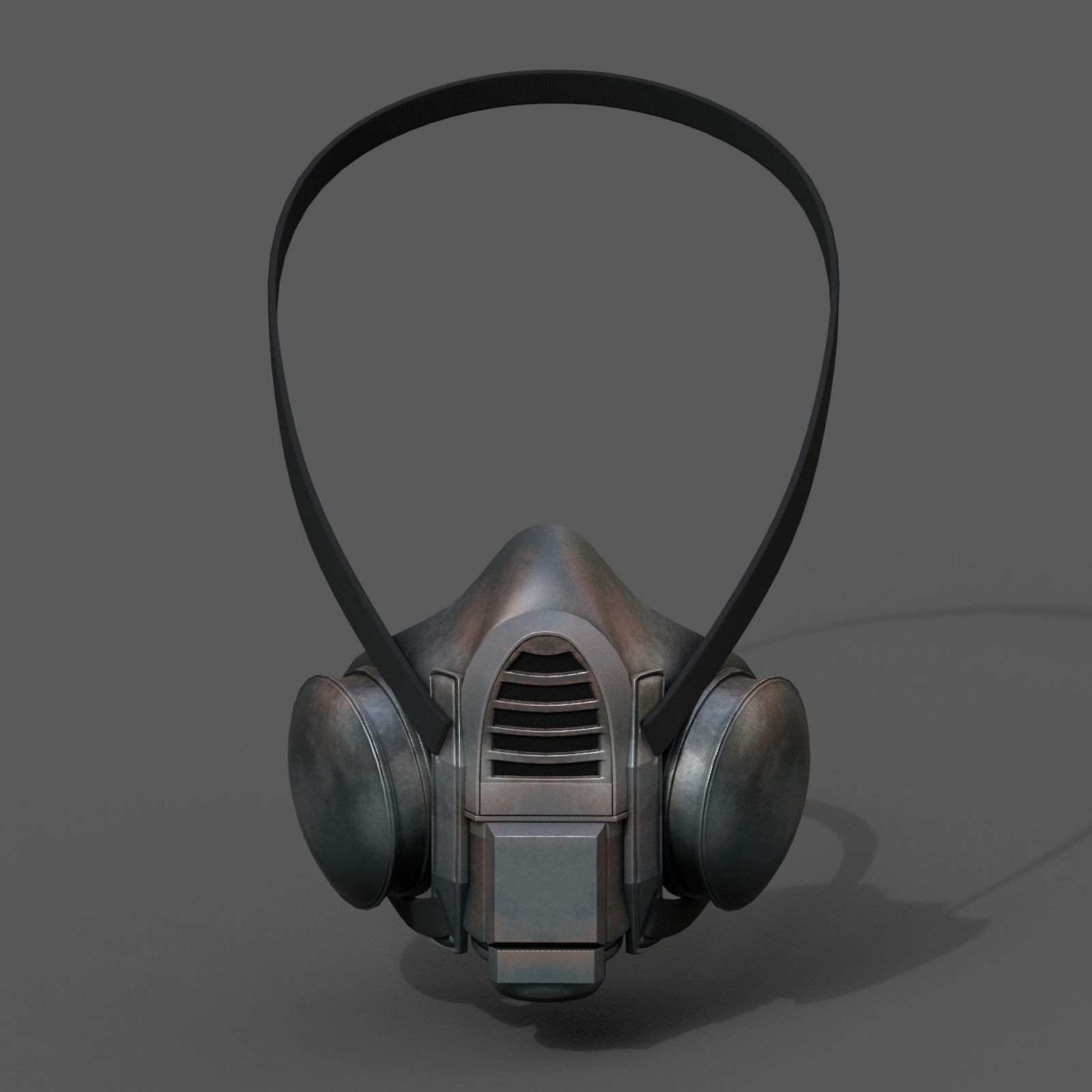 Gas mask respirator scifi futuristic 3d model  Low-poly 3D model_3