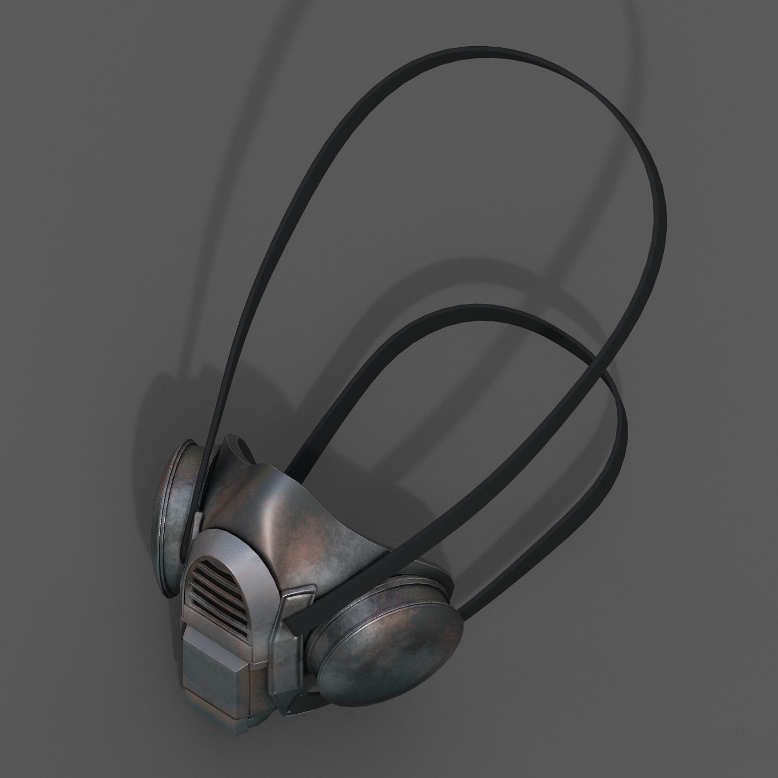 Gas mask respirator scifi futuristic 3d model  Low-poly 3D model_6