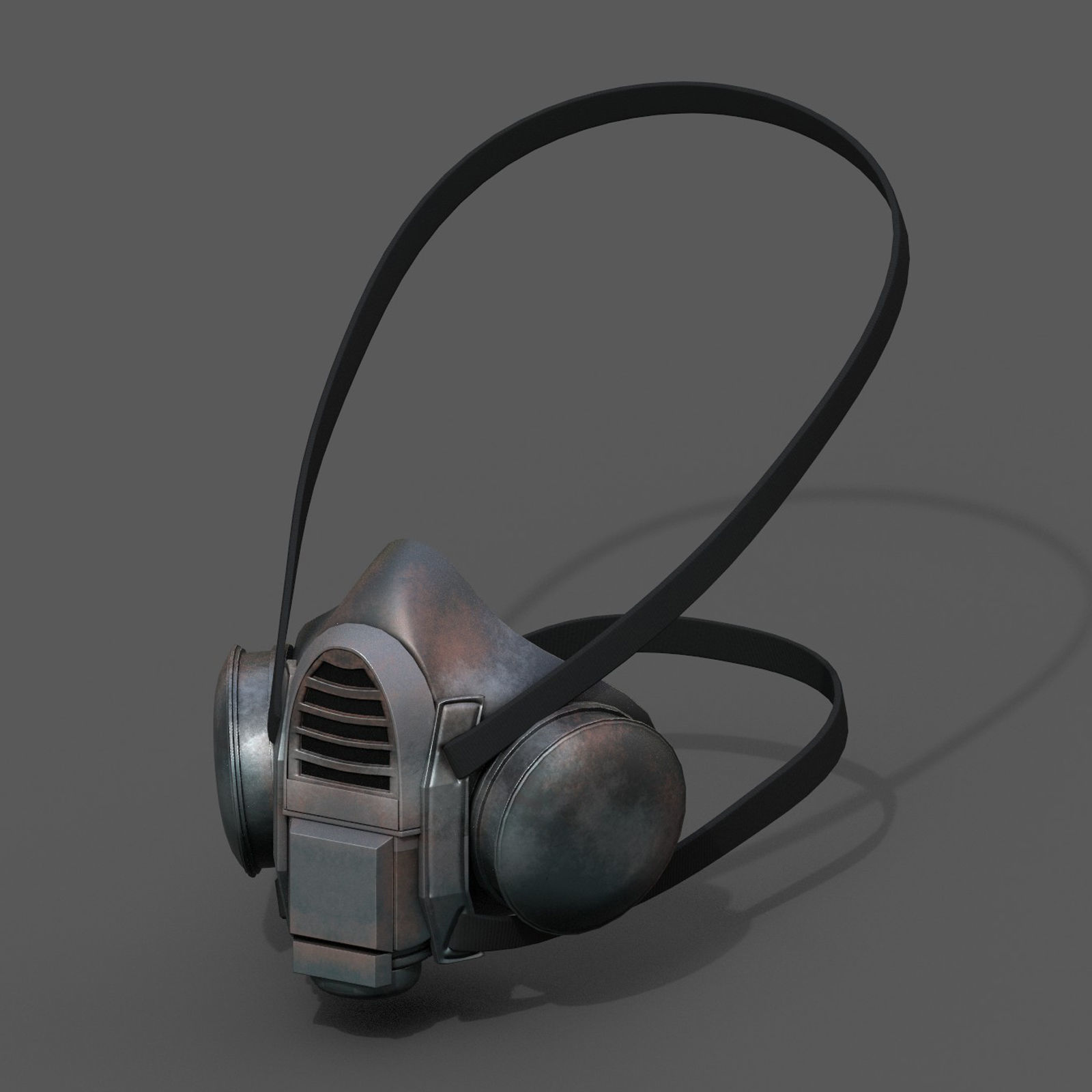 Gas mask respirator scifi futuristic 3d model  Low-poly 3D model_2