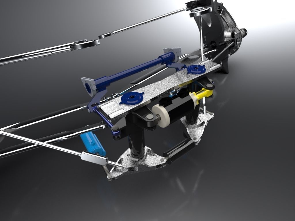 F1 Mercedes AMG Petronas Rear Suspension 3D model_4