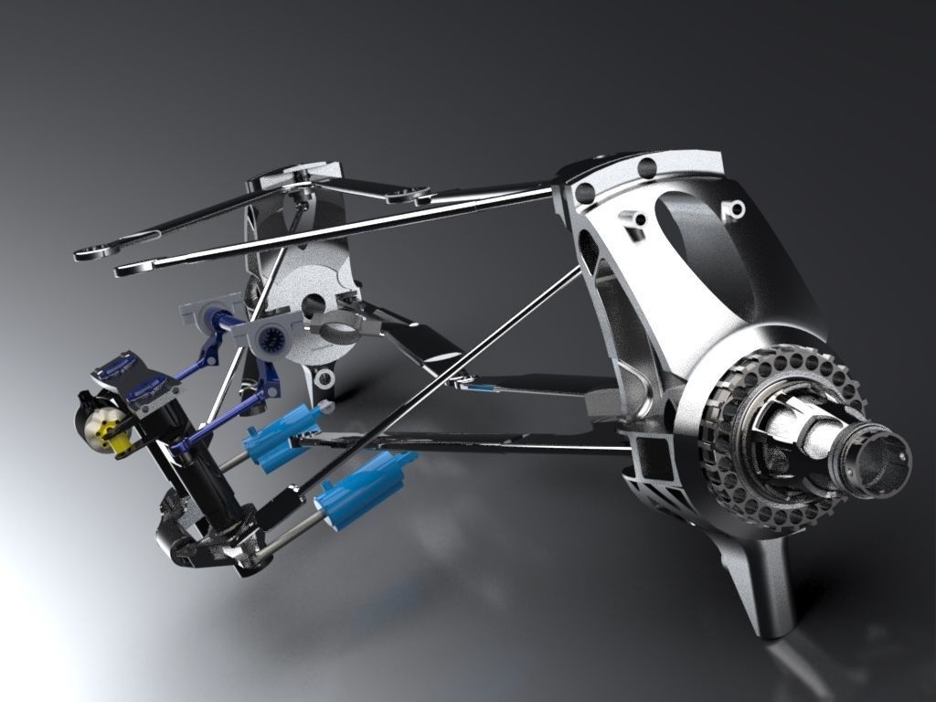 F1 Mercedes AMG Petronas Rear Suspension 3D model_3