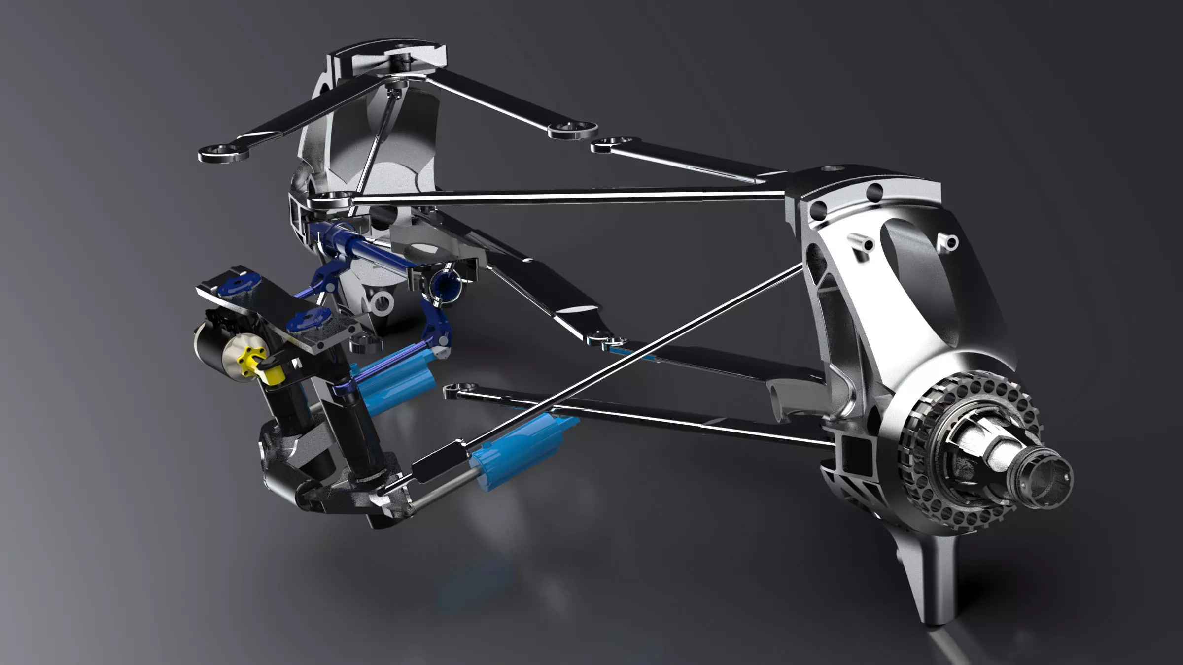 F1 Mercedes AMG Petronas Rear Suspension 3D model_0