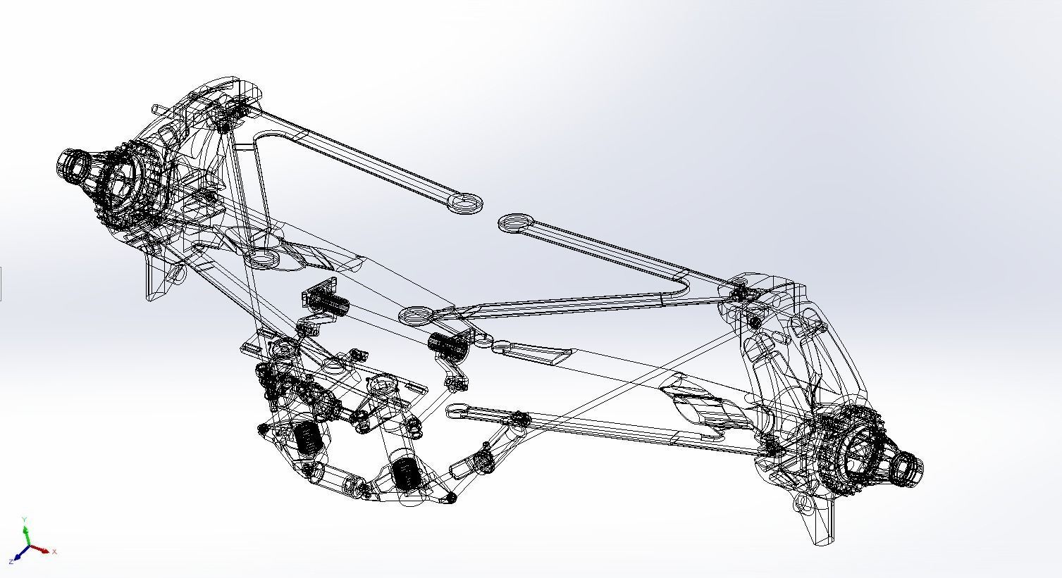 F1 Mercedes AMG Petronas Rear Suspension 3D model_5