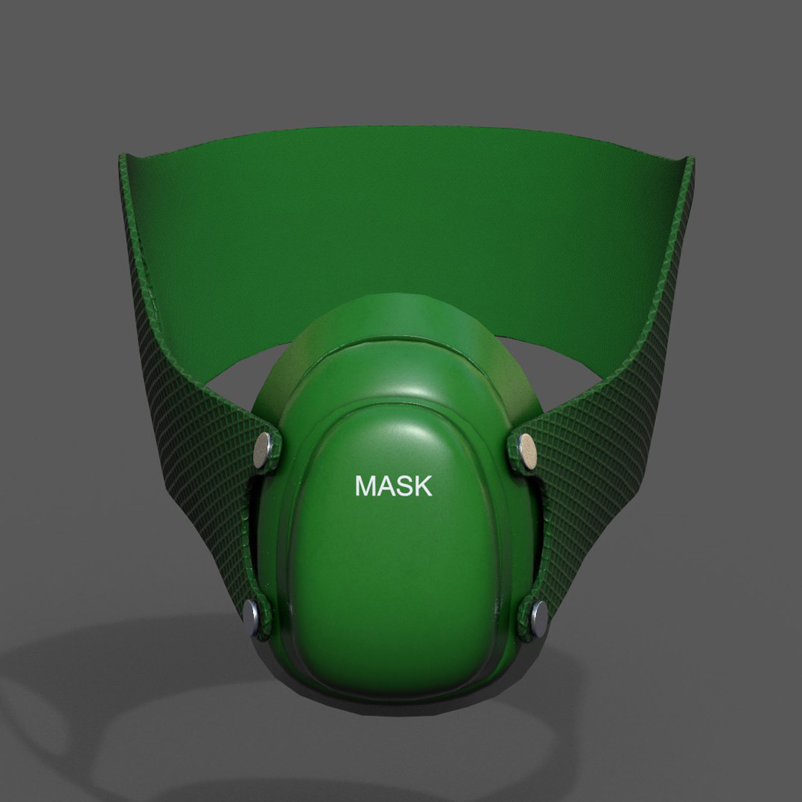 Gas mask respirator scifi futuristic 3d model  Low-poly 3D model_5