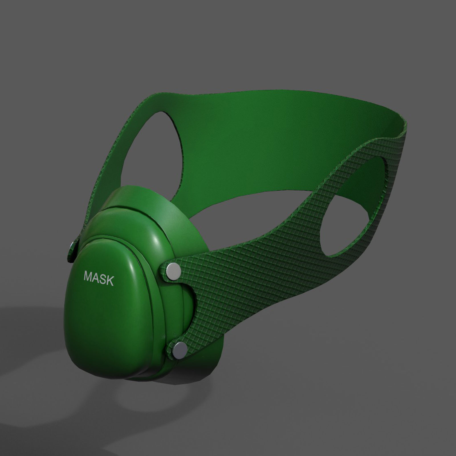 Gas mask respirator scifi futuristic 3d model  Low-poly 3D model_3