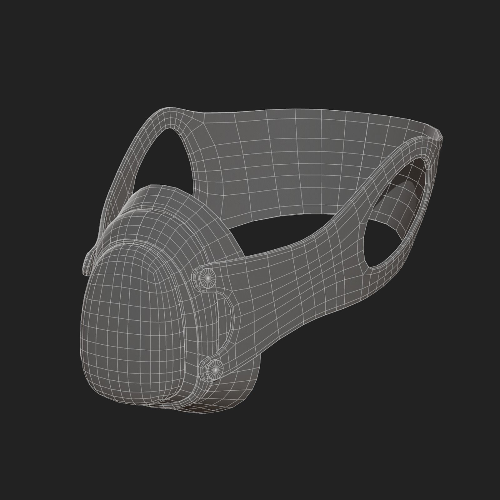 Gas mask respirator scifi futuristic 3d model  Low-poly 3D model_11