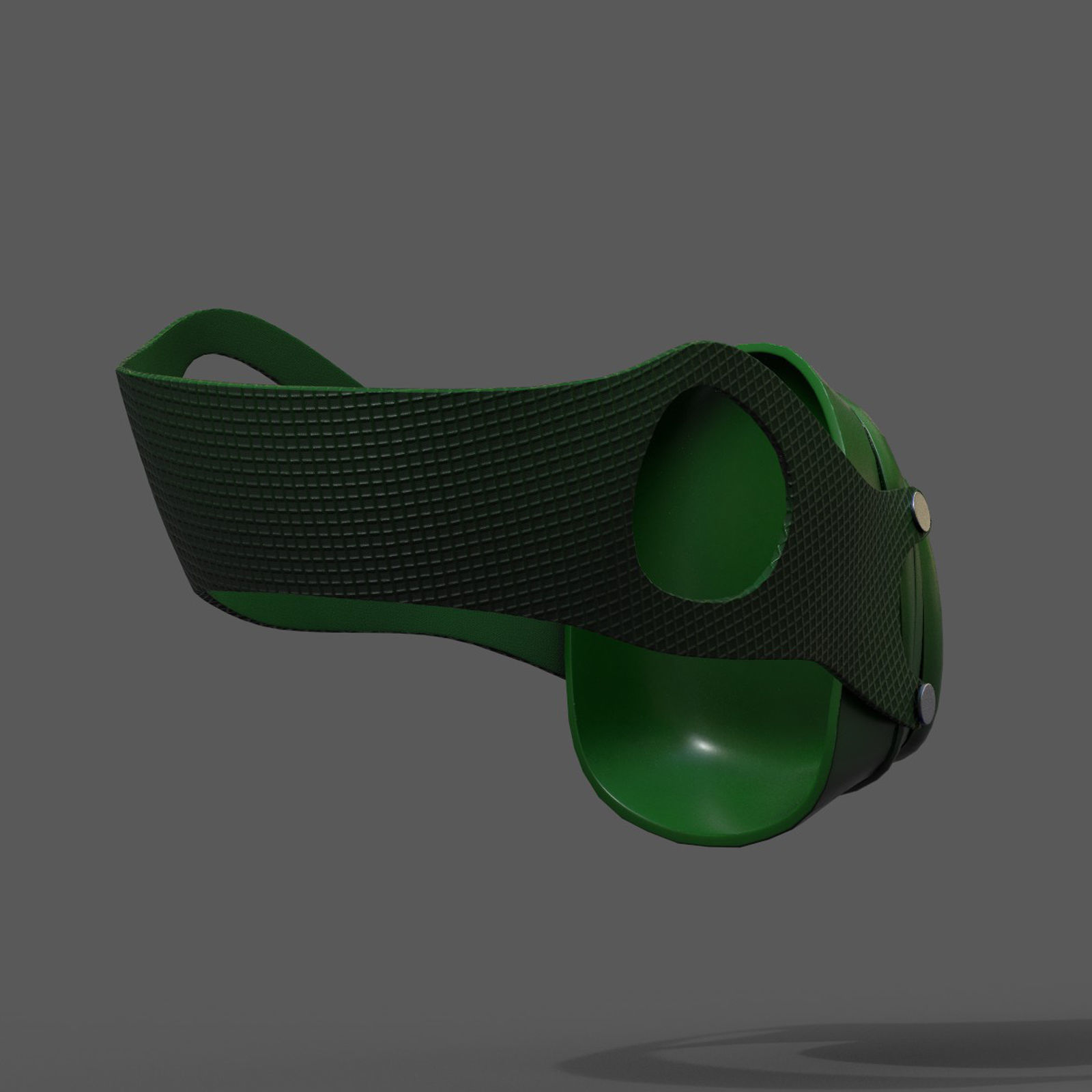 Gas mask respirator scifi futuristic 3d model  Low-poly 3D model_8