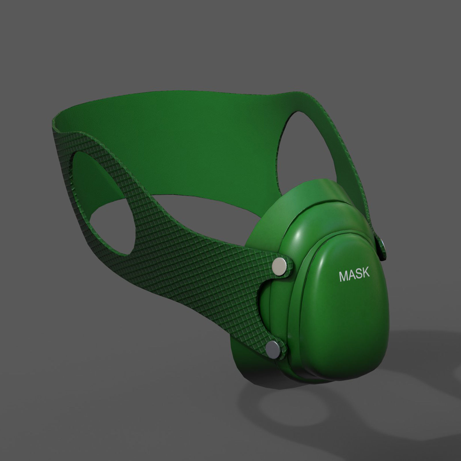 Gas mask respirator scifi futuristic 3d model  Low-poly 3D model_4