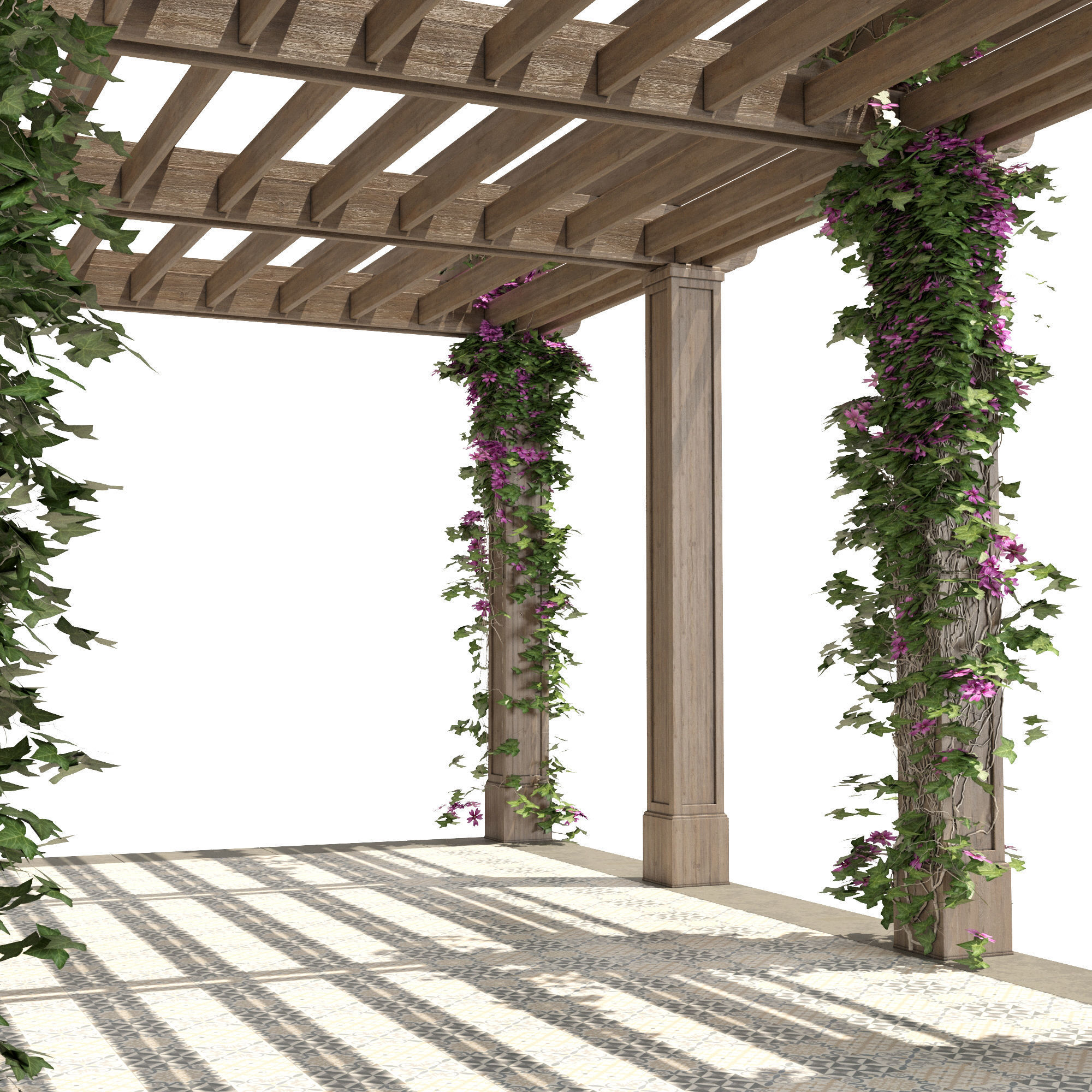 Pergola design plans 3D model_1