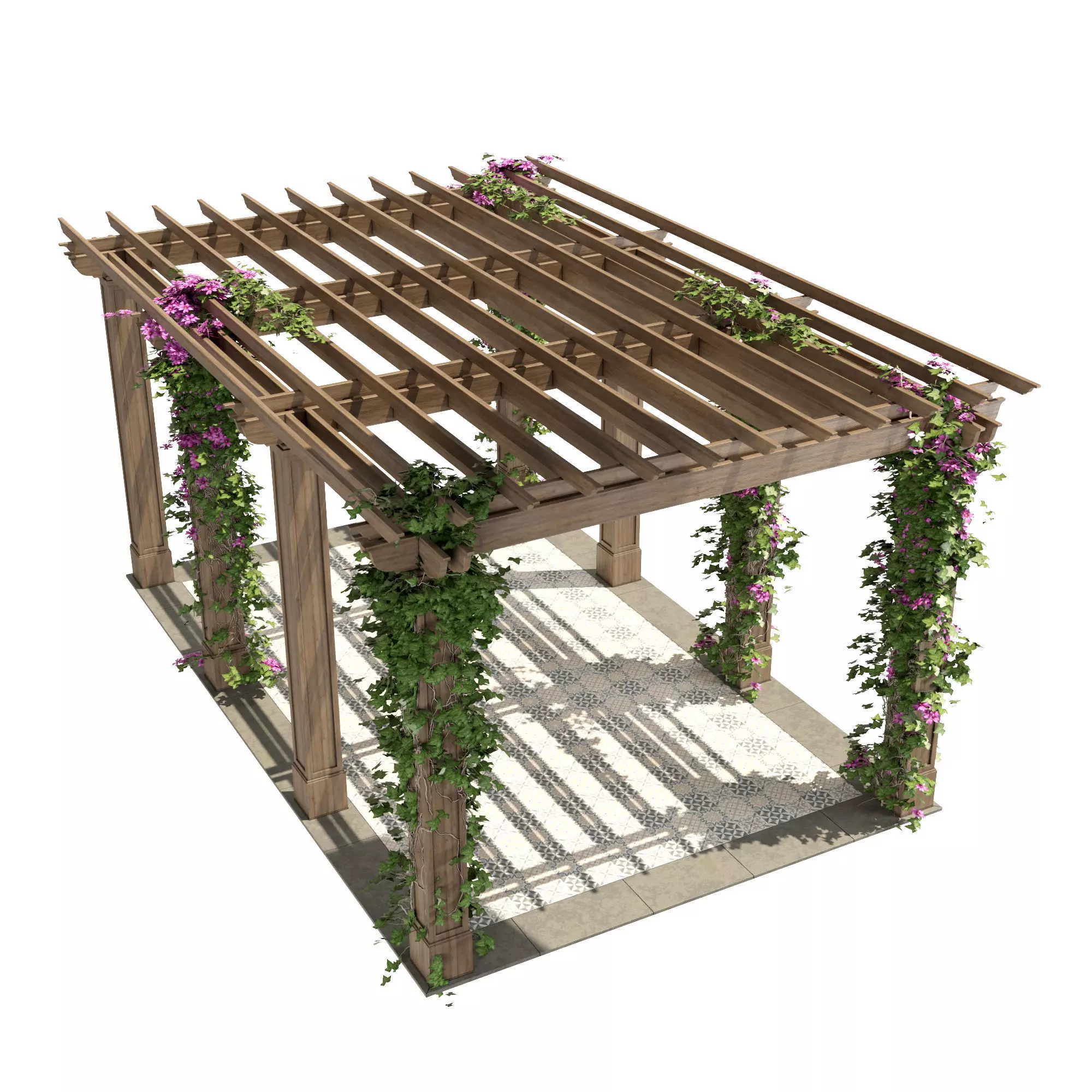 Pergola design plans 3D model_0
