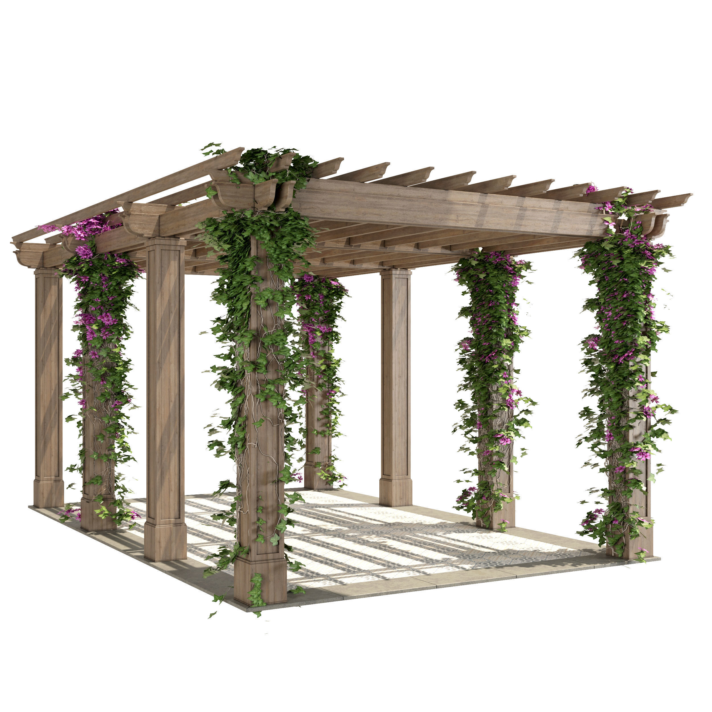 Pergola design plans 3D model_3