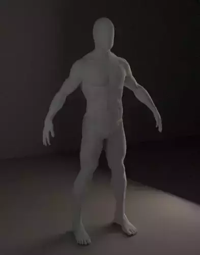 Male body base 3D model