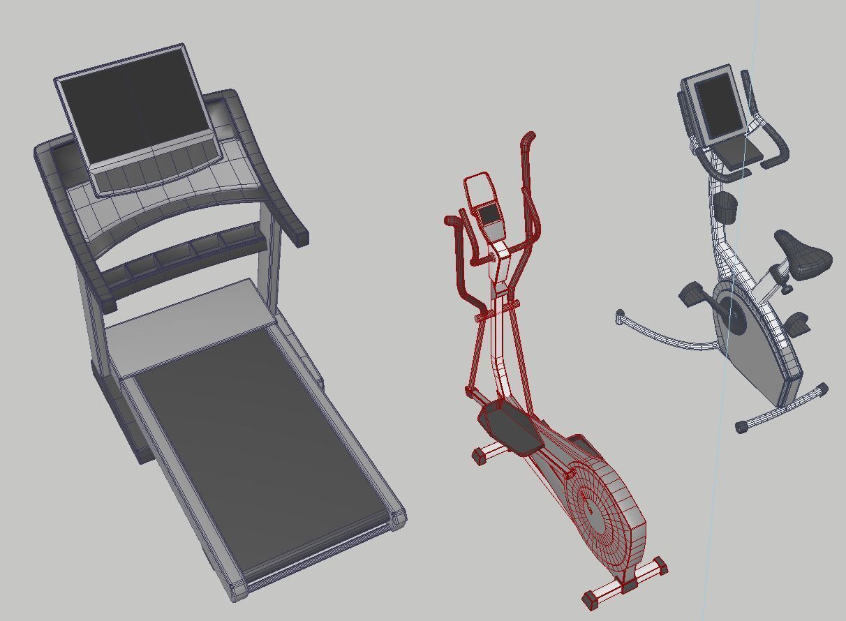Gym equipment 3D model CGTrader