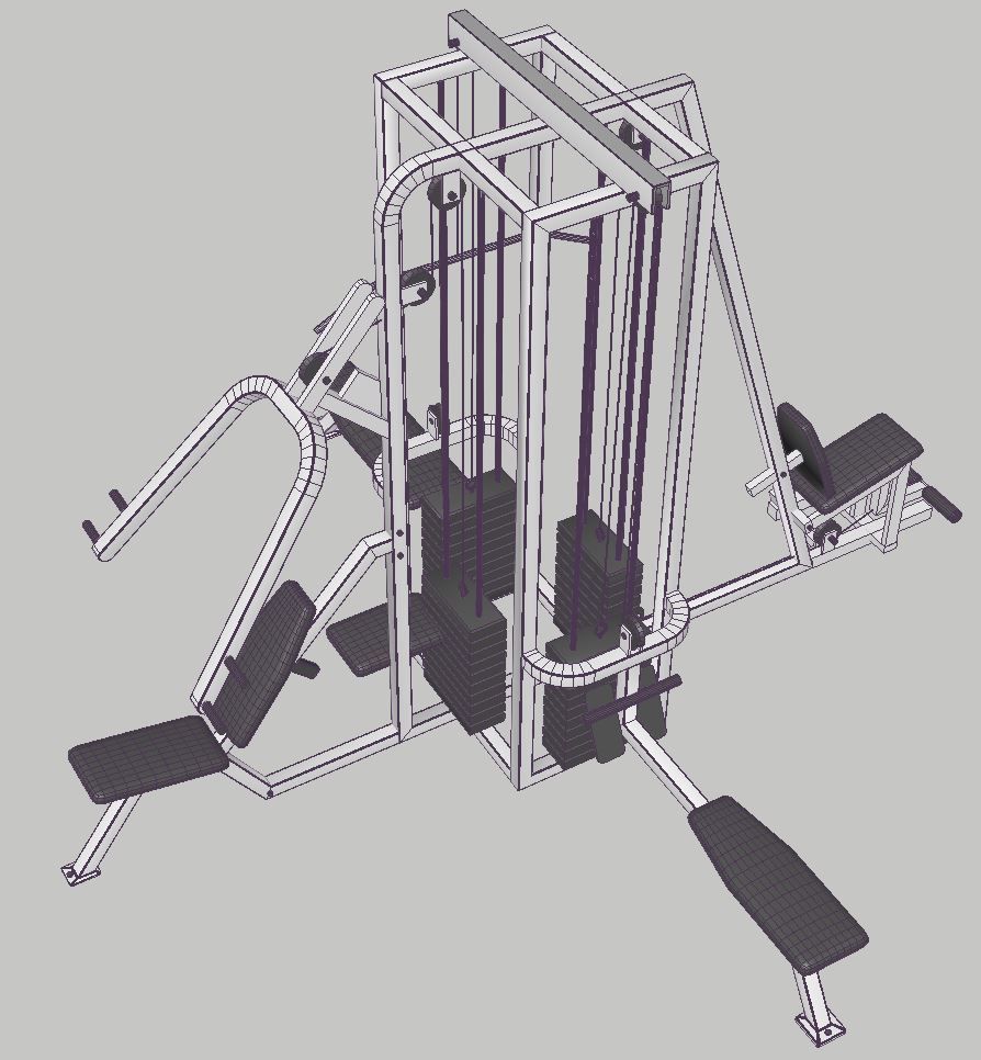 Gym equipment 3D model CGTrader