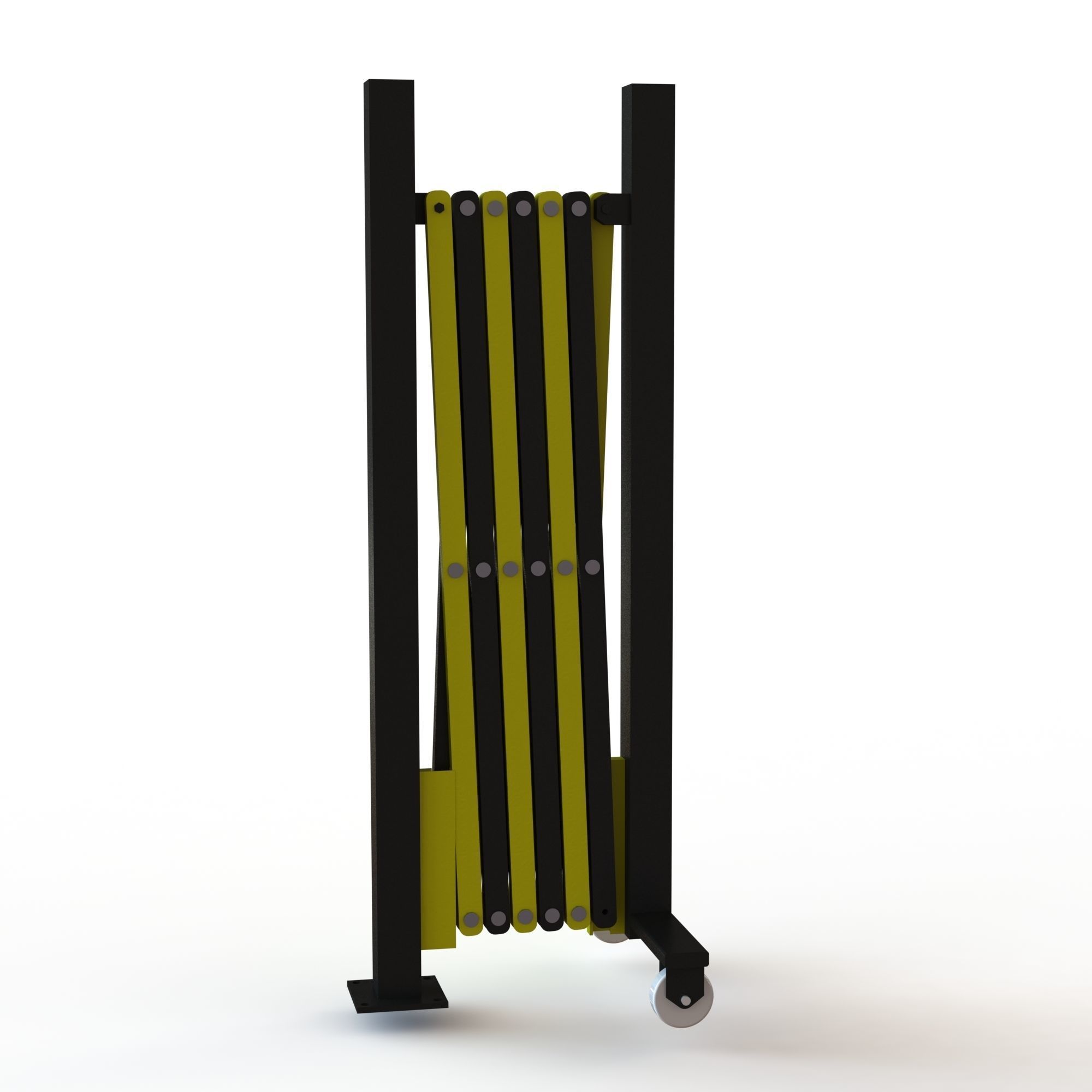 Expandable gate Barrier 3D model_1