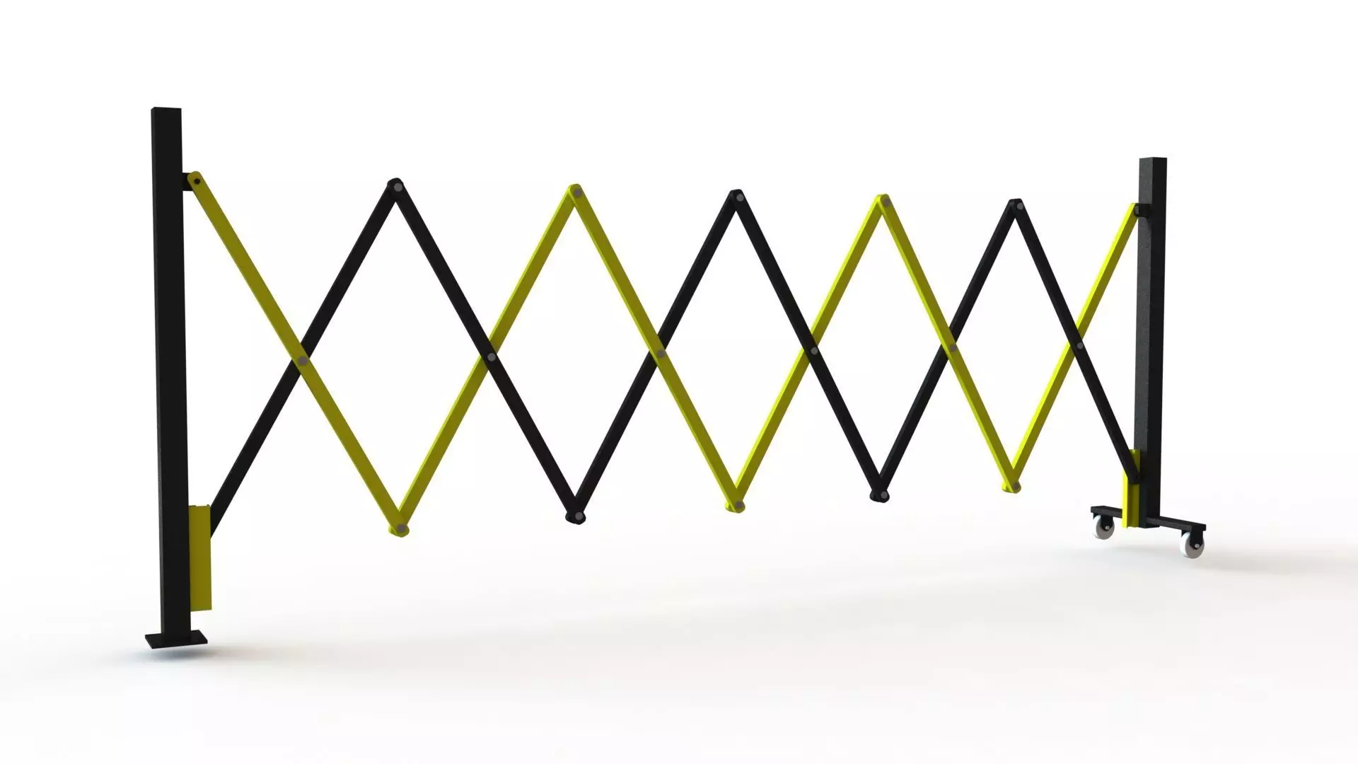 Expandable gate Barrier 3D model_0