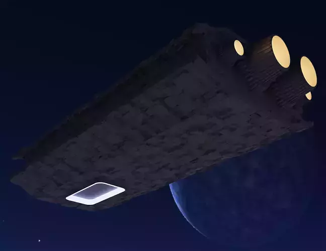 Avrora Sci-Fi Spaceship  Free 3D model