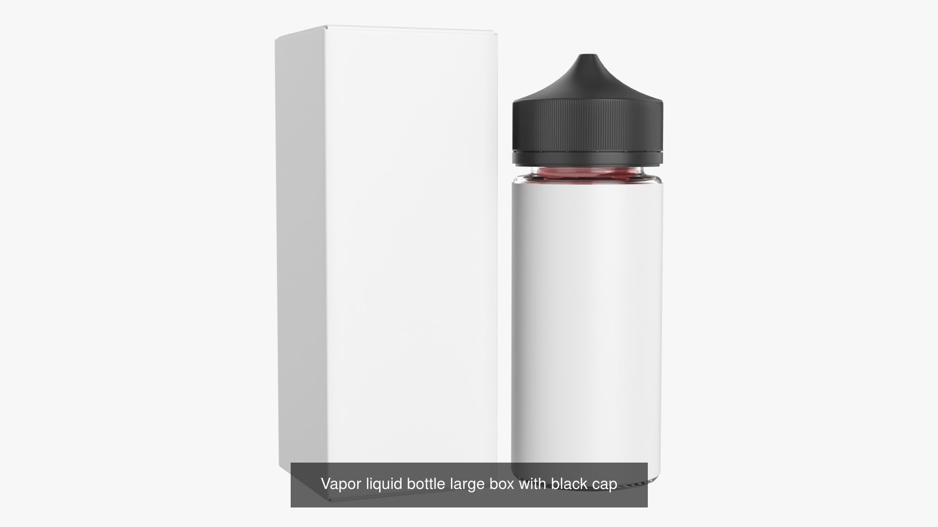 Vape bottles with white paper box 3D Model Collection_1