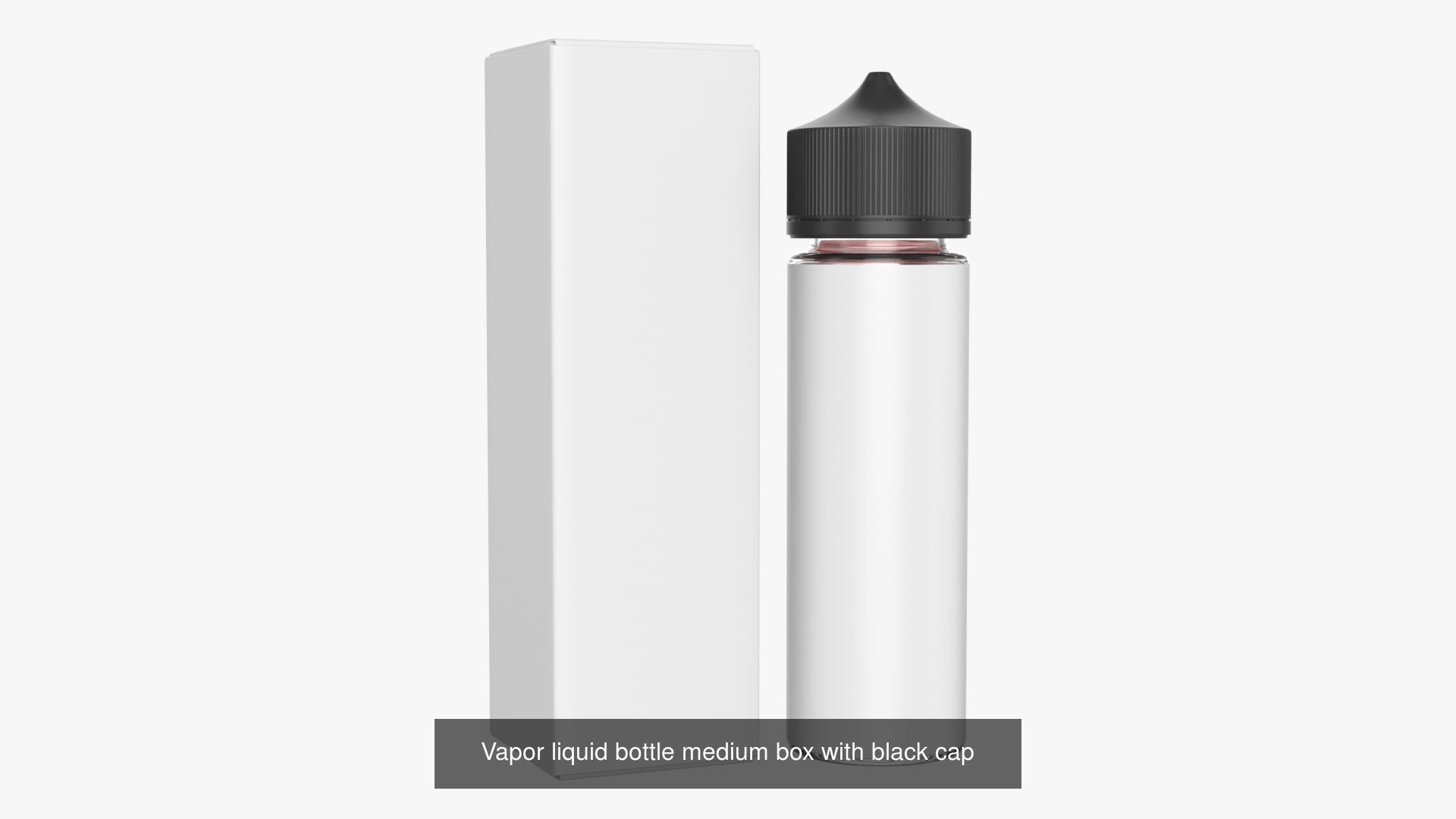 Vape bottles with white paper box 3D Model Collection_3